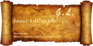 Gazsi László névjegykártya