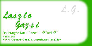 laszlo gazsi business card